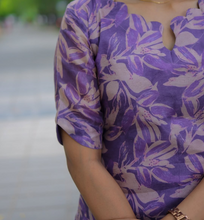 Load image into Gallery viewer, Elegance Lavender Scallop Cotton Kurti