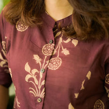 Load image into Gallery viewer, Maroon Sunshine Cotton Co-ord Set