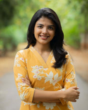 Load image into Gallery viewer, Mustard Magic Cotton Kurti