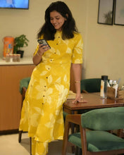 Load image into Gallery viewer, Mustard Sunshine Cotton Co-ord Set