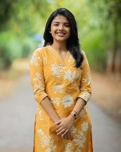 Load image into Gallery viewer, Mustard Magic Cotton Kurti