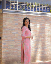 Load image into Gallery viewer, Baby Pink Cotton Kurti