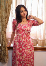 Load image into Gallery viewer, Blush Pink Flower Cotton Kurti
