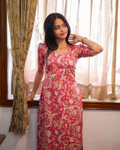 Load image into Gallery viewer, Blush Pink Flower Cotton Kurti
