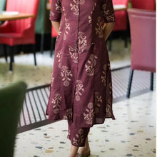 Load image into Gallery viewer, Maroon Sunshine Cotton Co-ord Set
