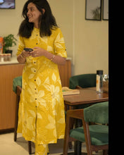 Load image into Gallery viewer, Mustard Sunshine Cotton Co-ord Set
