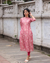 Load image into Gallery viewer, Dusty Pink Cotton Kurti
