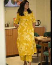 Load image into Gallery viewer, Mustard Sunshine Cotton Co-ord Set
